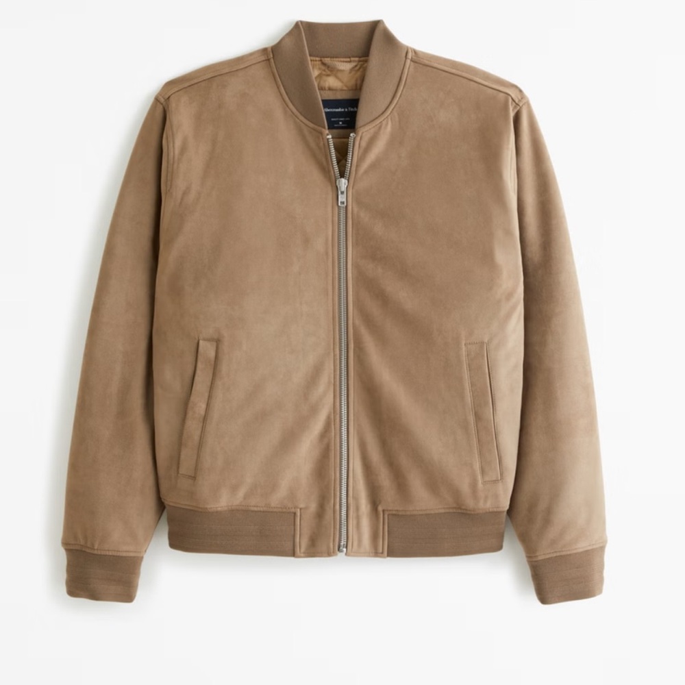 Abercrombie & Fitch Vegan Suede Bomber Jacket NWT
